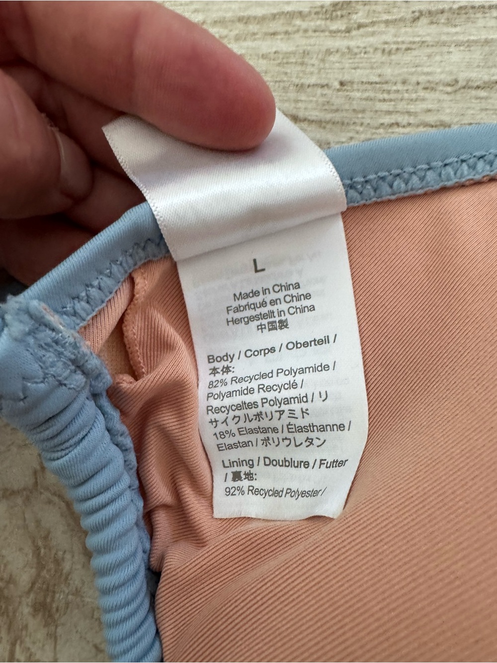 J. Crew Dusty Blue Triangle String Bikini Top - Picture 2 of 4
